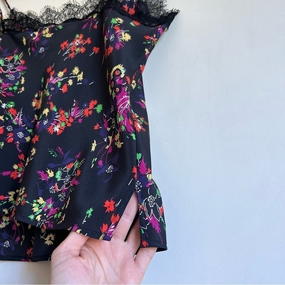 Veronica Beard Gil Cami in Black Multi Silk - Picture 10 of 14